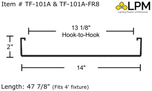 TF-101 - 4ft Wrap Around Lens 14" Wide x 2" High