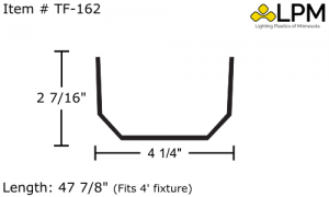 TF-162W - 4ft Wrap Around Lens 4 1/4" Wide x 2 7/16" High