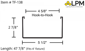 TF-138 - 4ft Wrap Around Lens 5 1/2" Wide x 2 7/8" High