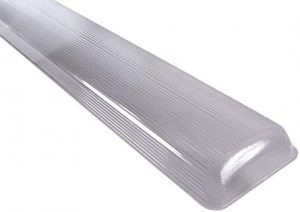 4MTARSMI 4ft Vapor Proof Curled Lip Acrylic Lens 6-3/8" Wide x 49-11/16" Long x 2-1/8" Deep