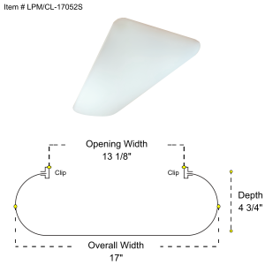 LPM/CL-17052S 4ft Cloud/Puff Acrylic Diffuser Opening/ID: 13 1/8" X 48 3/4"