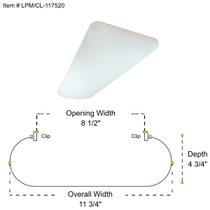 LPM/CL-117520 4ft Cloud/Puff Acrylic Diffuser Opening/ID: 8 1/2" X 48 3/4"