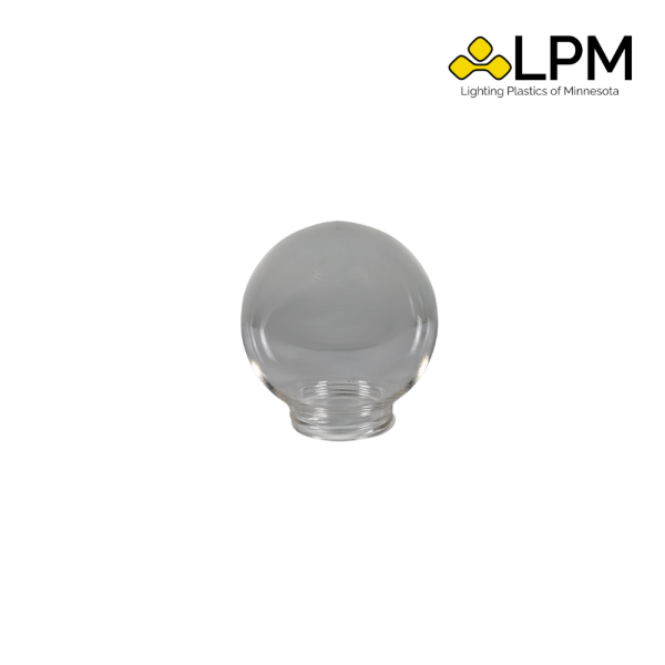 LP-20006-CL-3S Clear 6" Acrylic Globe with 3" Threaded Neck - Image 2