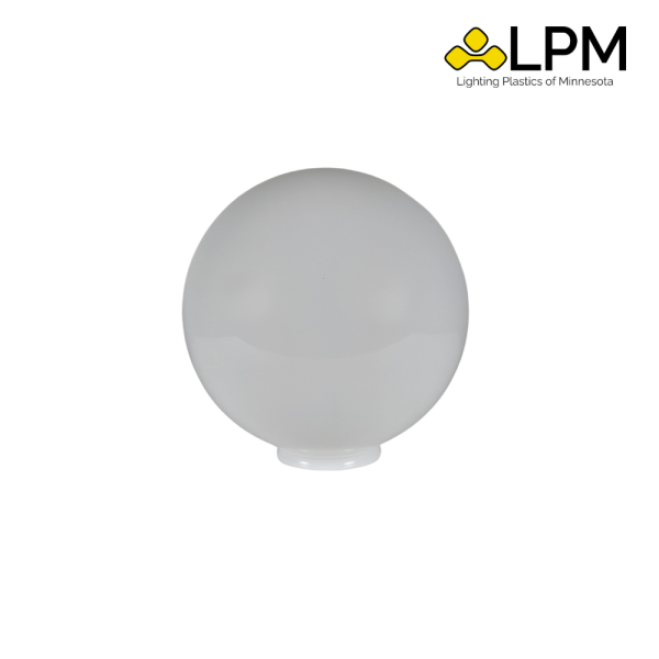 LP-20010-WH-4F White 10" Acrylic Globe with 4" Neck - Image 2