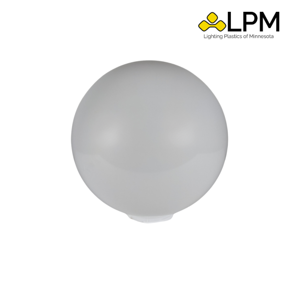 LP-20012-WH-4T White 12" Acrylic Globe with 4" Twist Lock Neck - Image 2