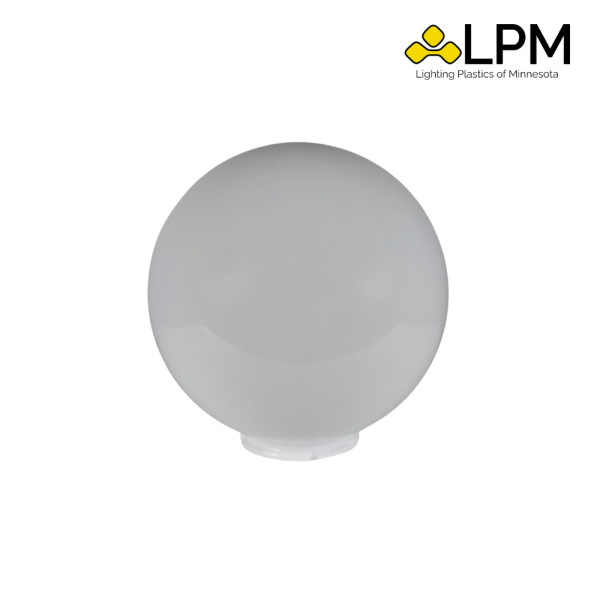 LP-20014-WH-6F White 14" Acrylic Globe with 6" Neck - Image 2
