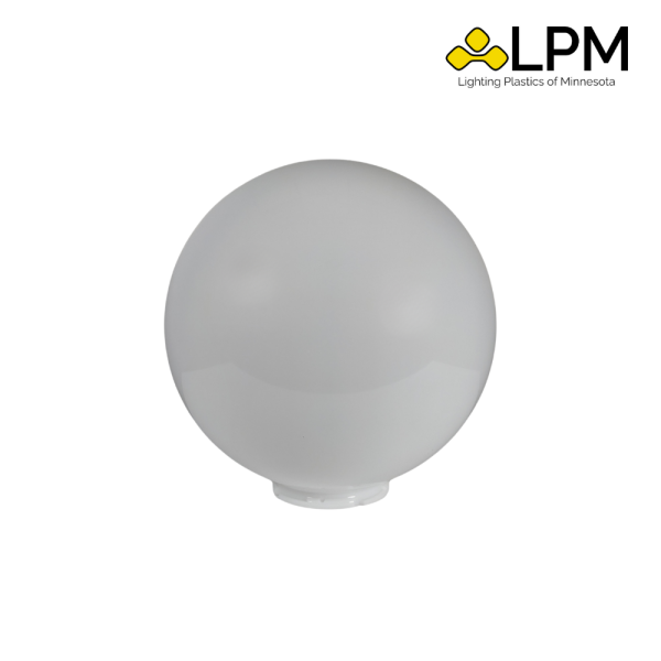 LP-20016-WH-6F White 16" Acrylic Globe with 6" Neck - Image 2