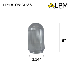 LP-15105-CL-3S Clear 6" Polycarbonate Jar with 3.14" Threaded Neck