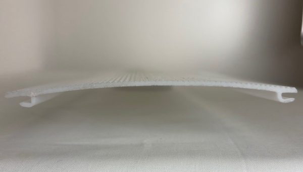 LP-366-W4 White Acrylic Linear/Ribbed Extruded Diffuser 5 1/4" Wide X 3/8" Deep X 49 1/8" Long - Image 2
