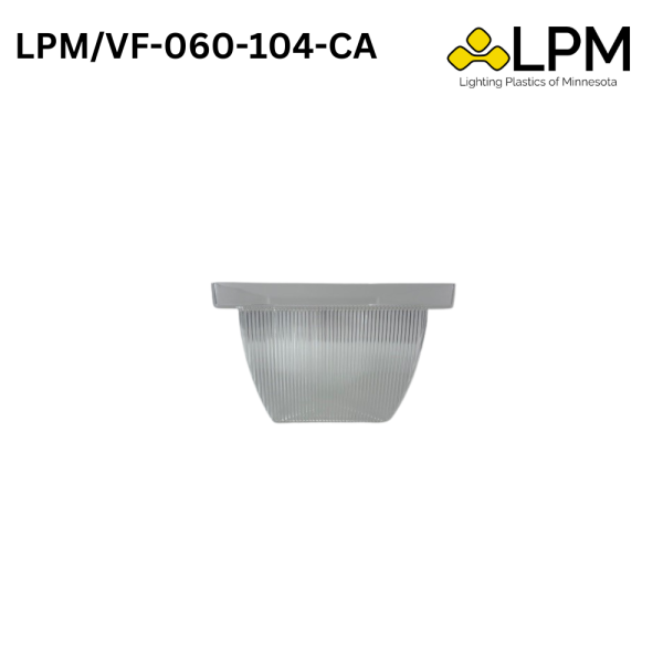 LPM/VF-060-104-CA Clear Acrylic Wall Pack Lens: 6" Wide x 10 1/2" Long x 4 1/2" Deep - Image 3